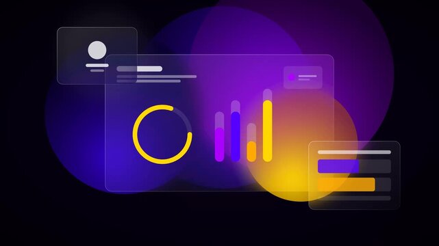 A premium midnight royal glassmorphism UI, utilizing deep, luxurious dark purple hues and sleek frosted interface elements.