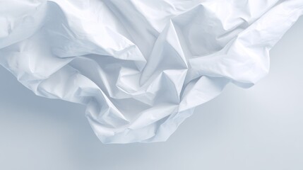 Obraz premium Abstract white fabric detail with shadows and folds minimalistic background