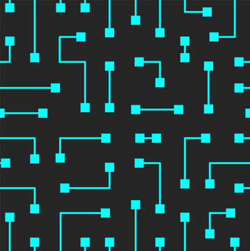 Electronic circuit board seamless cyber pattern. hi tech background texture