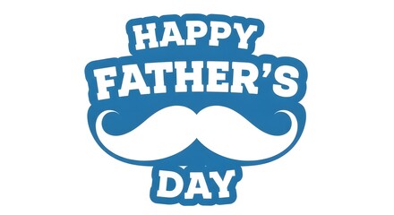 Obraz premium Happy father's day graphic with mustache design celebration concept