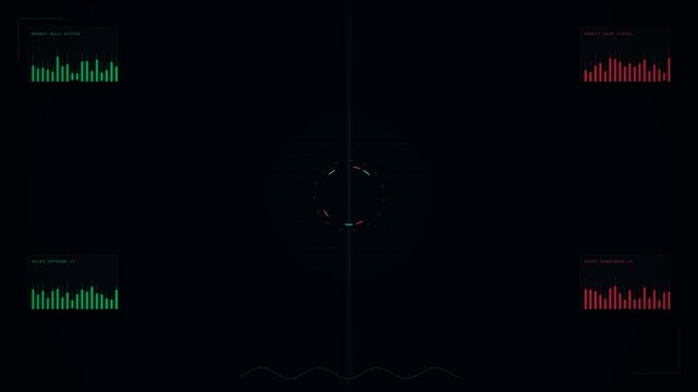 Dynamic Neon Soundwave Visualization with Fluctuating Bars in Motion Highlighting Audio Spectrum and Vivid Lights