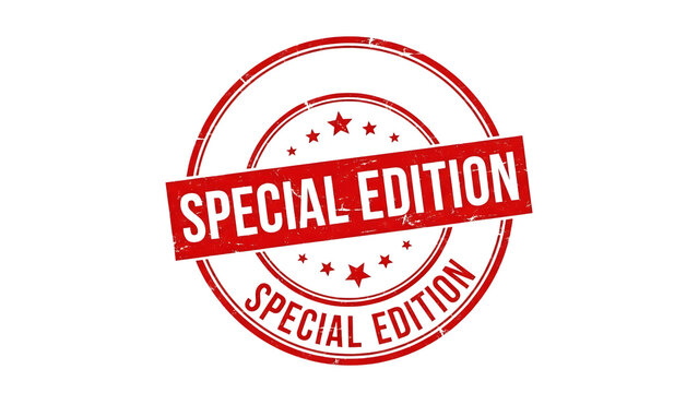 Special edition stamp isolated on transparent background