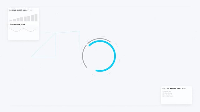 Dynamic Animation of a Smooth Circular Progress Bar with Modern Minimalist Design for Video Projects
