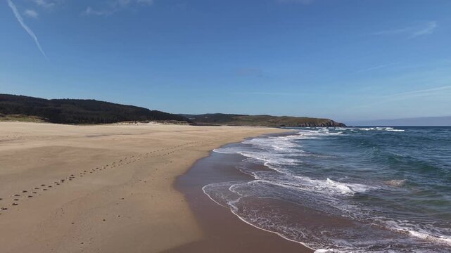 Playa do rostro beach in finisterre galicia spain