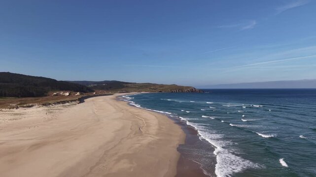 Playa do rostro beach in finisterre galicia spain