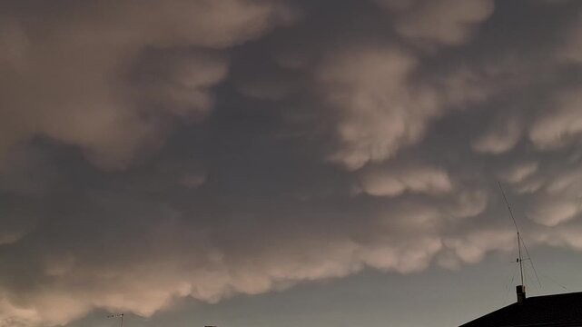 Dark Nimbostratus Cloud Layer in Motion