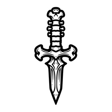 Medieval Sword Illustration Design.