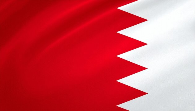 Bahrain flag with serrated white edge
