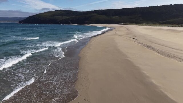 Playa do rostro beach in finisterre galicia spain