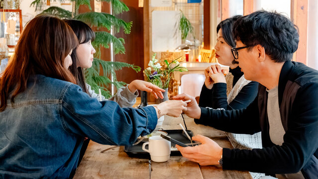 Cozy coffee shop gathering in South Korea