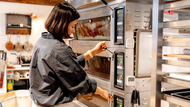 Coffee shop bakery with oven in South Korea