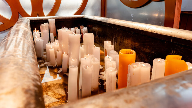 Candles at Jogyesa Temple in Seoul, South Korea