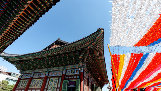 Jogyesa Temple's colorful festival decorations