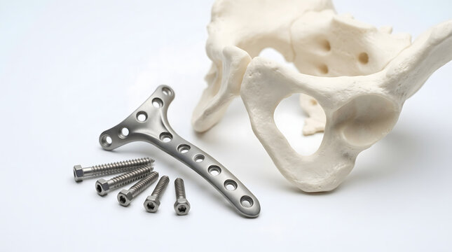 Medical orthopedic implant for pelvic bone surgery