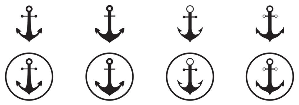 Anchor icon logo design. Anchor sign and symbol. Anchor marine icon. Anchor icon vector illustration. Anchor sign and symbol. Anchor marine icon.