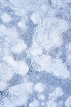 Uyuni salt flat texture pattern on white background, Bolivia