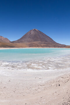 Turquoise Laguna Verde in Eduardo Avaroa Reserve Bolivia