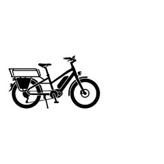 Obraz premium Electric bicycle with rear rack.
