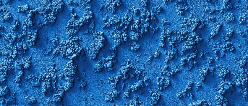 Close-up of a textured, bumpy surface in a vibrant blue hue