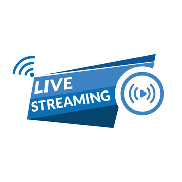 Live Streaming Service Icon with WiFi Signal