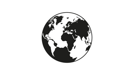 Obraz premium Earth silhouette against a white background high quality