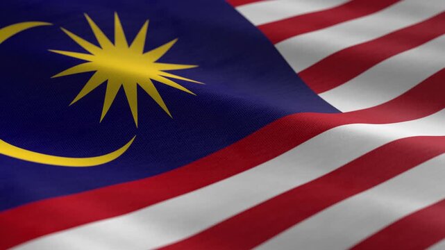 Malaysia - waving flag loop