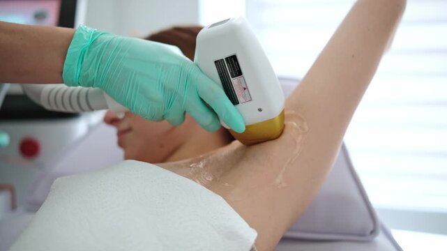 Laser Body Hair Removal Procedures At A Beauty Spa Clinic