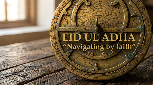 Ancient stone tablet background for Eid ul Adha with engraved islamic calligraphy and traditional patterns for religious festival celebration and eid mubarak wallpaper backdrop design