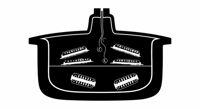 Diagram showing a water tank with float valve mechanism and four water filters.