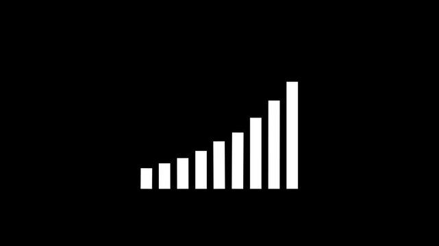 Business graph animation increased. 12 graph bar animation increased. 09 month increased graph of success business. Motion graphics of business concept