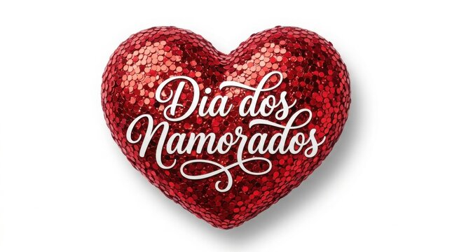 Dia dos namorados red sequin heart