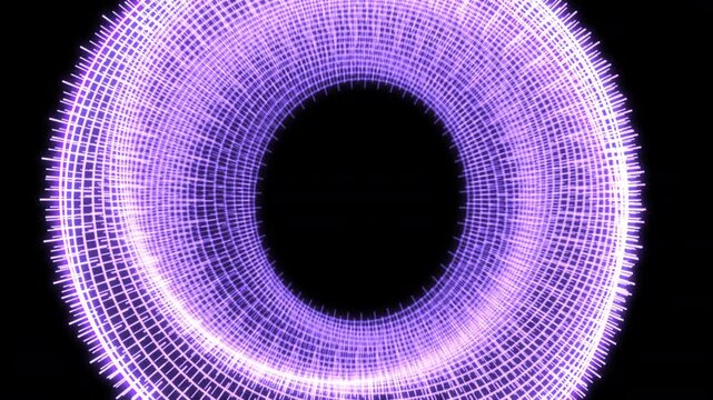 Circles Radial Geometric Patterns Wobble M Purple Animation Loop