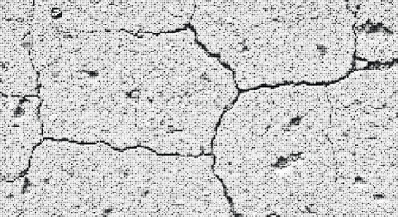 Obraz premium Halftone pattern background with cracked texture and transparent overlay, vintage distressed effect for graphic design elements.