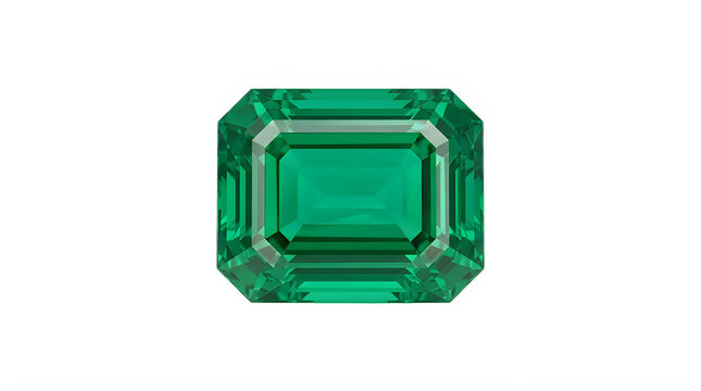 Brilliant emerald green gemstone isolated on black background for luxury jewelry and precious diamond design element for professional graphic mockup background asset art work design