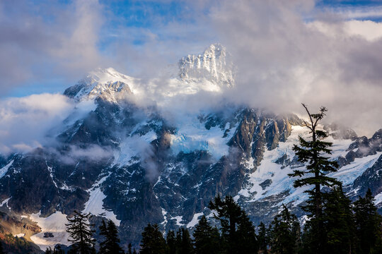 Mount Shuksan in the Cascade Mountains of Northern Washington