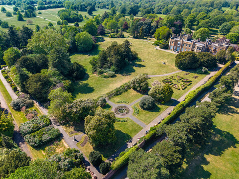 Nonsuch Park Mansion Sutton Drone View, UK
