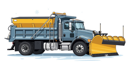 Snowplow truck, winter maintenance vehicle, snow removal equipment, heavy duty truck © Football