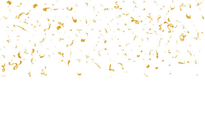 Golden festive falling confetti and ribbon background for birthday celebration party and creative holiday greeting card design templates © Rashida