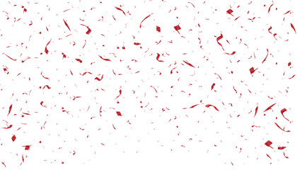 Red festive falling confetti and ribbon background for birthday celebration party and creative holiday greeting card design templates © Rashida