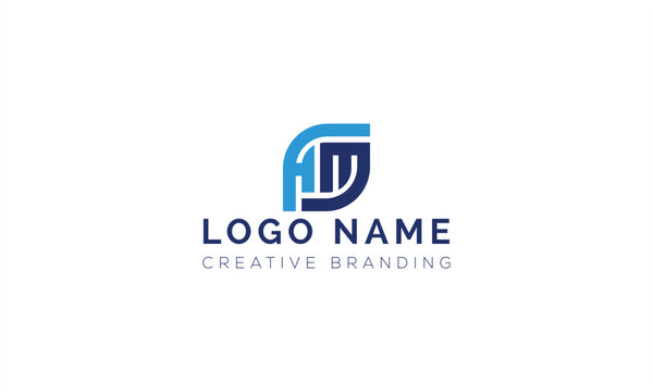 Bold hm letter monogram business logo design with monogram branding identity