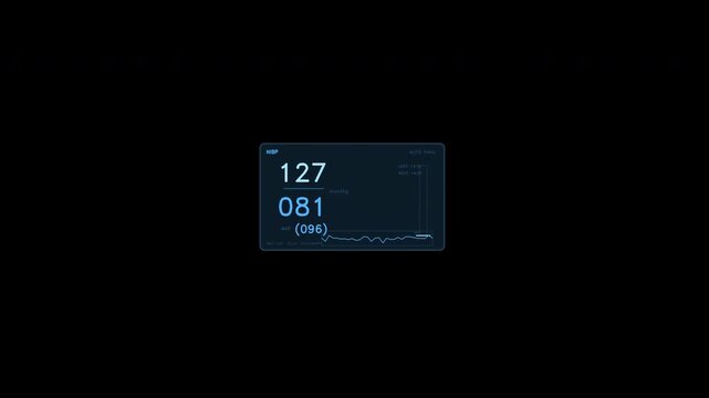 Blue Medical NIBP Blood Pressure Monitor HUD Element
