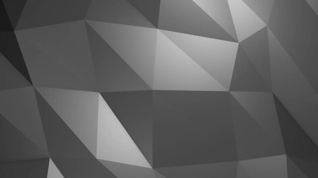 Minimal gray low poly geometric texture with faceted 3D surfaces