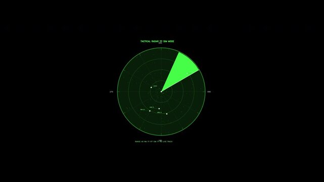 Green Tactical Radar Sweep HUD Element