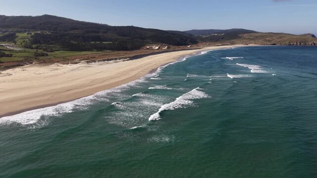 Playa do rostro beach in finisterre galicia spain
