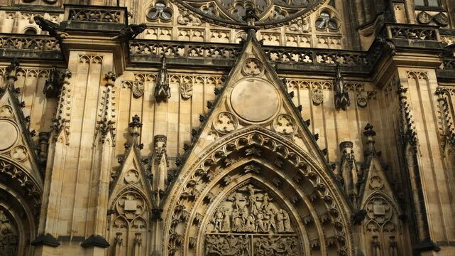 Facade Of Prague Castle, Touristic Attraction