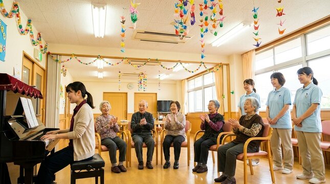 音楽療法で笑顔が咲く：デイサービスの認知症ケア
