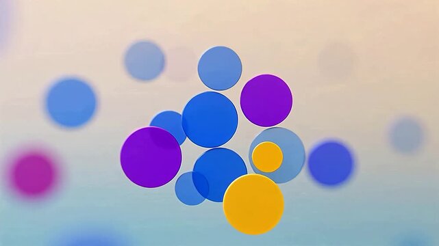 Colorful circular pattern on soft gradient