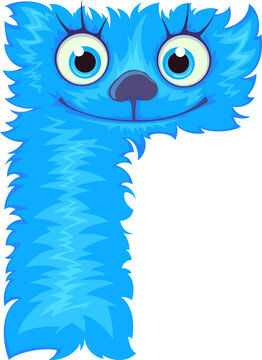 Cute monster letter.Cyrillic alphabet.
