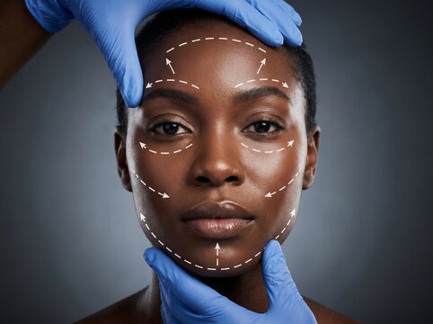 Black woman plastic surgery markup.