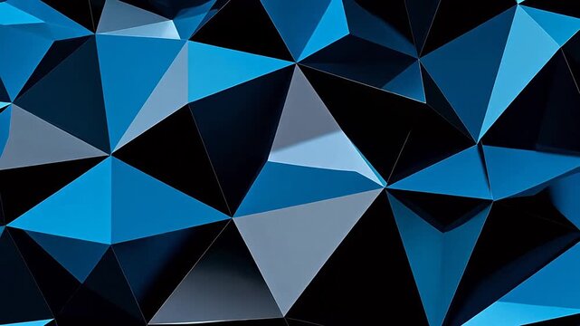 Geometric triangle pattern in blue and gray